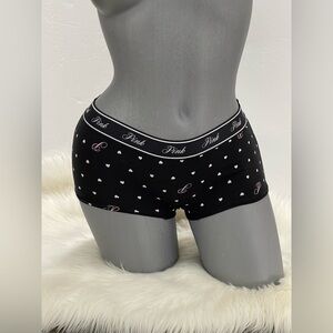 Victorias Secret Pink Logo Cotton Boyshort Panty Underwear. NWT